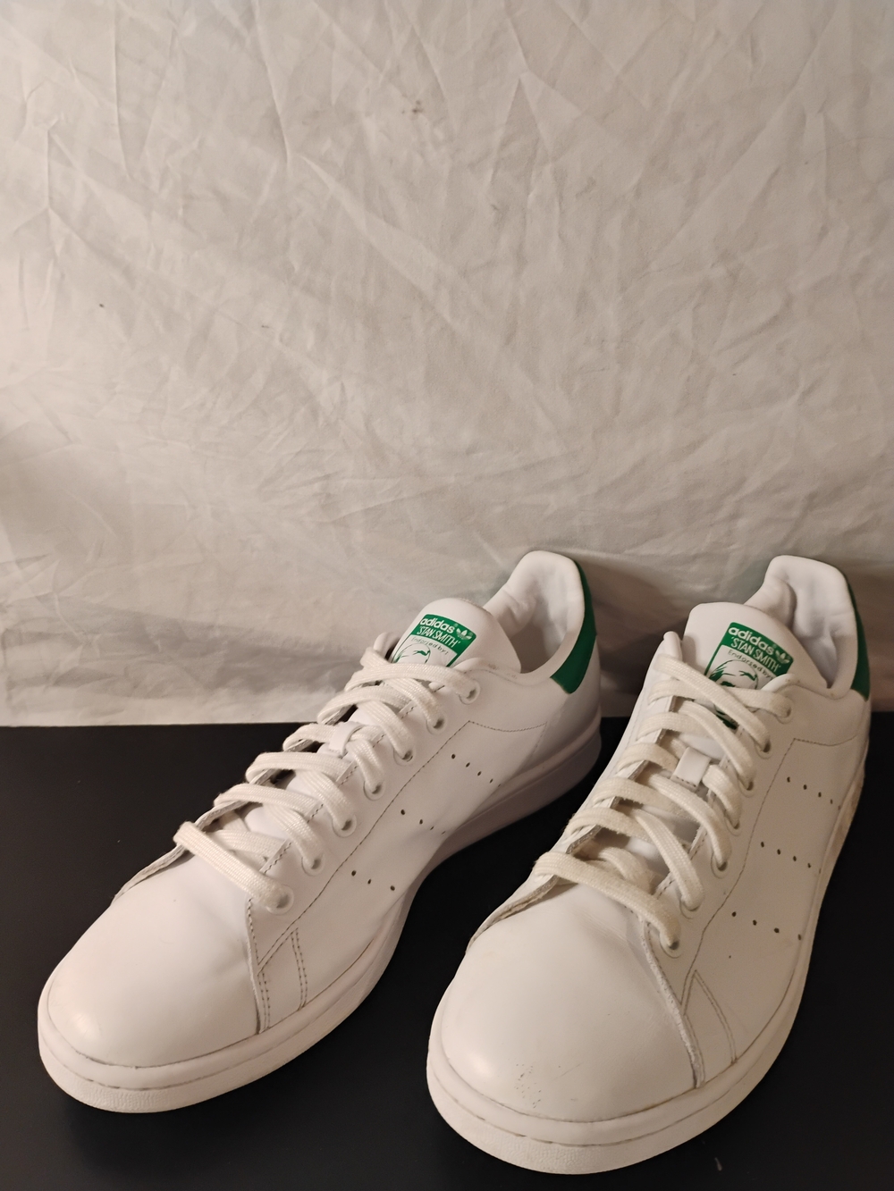 adidas White & Green Men’s Low-Top Sneakers